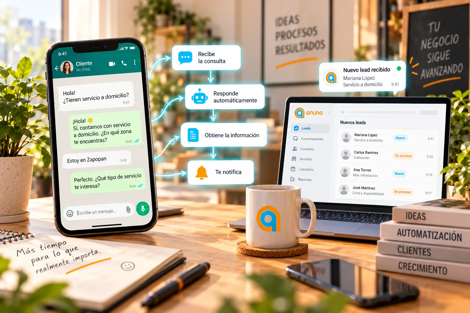 Automatización con WhatsApp y chatbot para negocios